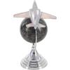 imageDeco 79 Aluminum Airplane World Map Globe 8quot x 8quot x 12quot SilverSilver