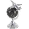 imageDeco 79 Aluminum Airplane World Map Globe 8quot x 8quot x 12quot SilverSilver