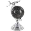 imageDeco 79 Aluminum Airplane World Map Globe 8quot x 8quot x 12quot SilverSilver