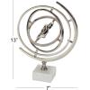 imageDeco 79 Aluminum Armillary Globe with Marble Base 10quot x 7quot x 13quot SilverSilver