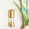 imageDeco 79 Brass Metal Decorative Candle Lantern with Handle 4quot x 4quot x 10quot Gold