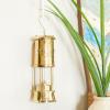 imageDeco 79 Brass Metal Decorative Candle Lantern with Handle 4quot x 4quot x 10quot Gold