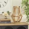 imageDeco 79 Farmhouse Recycled Wood Candle Lantern 10quot x 10quot x 16quot Beige Black Clear