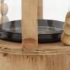 imageDeco 79 Farmhouse Recycled Wood Candle Lantern 10quot x 10quot x 16quot Beige Black Clear