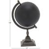 imageDeco 79 Industrial Metal Round Globe 11quot x 10quot x 18quot Black