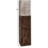 imageDeco 79 Mango Wood Handmade Indoor Outdoor Candle Lantern Laser Cut Metal Decorative Lantern Candle Holder Lantern 8quot x 8quot x 35quot BrownBrown