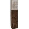 imageDeco 79 Mango Wood Handmade Indoor Outdoor Candle Lantern Laser Cut Metal Decorative Lantern Candle Holder Lantern 8quot x 8quot x 35quot BrownBrown