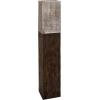 imageDeco 79 Mango Wood Handmade Indoor Outdoor Candle Lantern Laser Cut Metal Decorative Lantern Candle Holder Lantern 8quot x 8quot x 35quot BrownBrown