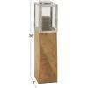 imageDeco 79 Mango Wood Handmade Indoor Outdoor Candle Lantern Laser Cut Metal Decorative Lantern Candle Holder Lantern 8quot x 8quot x 35quot BrownLight Brown