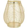imageDeco 79 Metal Decorative Candle Lantern with Thin Metal Handle 7quot x 7quot x 9quot Gold