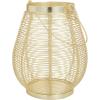 imageDeco 79 Metal Decorative Candle Lantern with Thin Metal Handle 7quot x 7quot x 9quot Gold