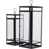 imageDeco 79 Metal Indoor Outdoor Candle Lantern Decorative Lantern Candle Holder Lantern 8quot x 8quot x 16quot Black2675  2165H