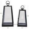 imageDeco 79 Metal Indoor Outdoor Candle Lantern Decorative Lantern Candle Holder Lantern 8quot x 8quot x 16quot Black27  22H