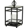 imageDeco 79 Metal Indoor Outdoor Candle Lantern Decorative Lantern Candle Holder Lantern 8quot x 8quot x 16quot Black8 x 8 x 16