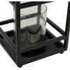 imageDeco 79 Metal Indoor Outdoor Candle Lantern Decorative Lantern Candle Holder Lantern 8quot x 8quot x 16quot Black8 x 8 x 16