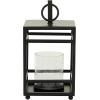 imageDeco 79 Metal Indoor Outdoor Candle Lantern Decorative Lantern Candle Holder Lantern 8quot x 8quot x 16quot Black8 x 8 x 16