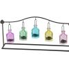 imageDeco 79 Metal Indoor Outdoor Candle Lantern Hanging Bottle Decorative Lantern Candle Holder Lantern 24quot x 5quot x 12quot Multi Colored