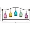 imageDeco 79 Metal Indoor Outdoor Candle Lantern Hanging Bottle Decorative Lantern Candle Holder Lantern 24quot x 5quot x 12quot Multi Colored