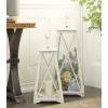 imageDeco 79 Metal Lighthouse Style Candle Lantern Set of 2 36quot 28quotH Cream