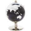 imageDeco 79 Stainless Steel Metal Globe with Silver Accents 6quot x 6quot x 8quot BlackBlack