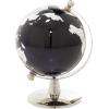 imageDeco 79 Stainless Steel Metal Globe with Silver Accents 6quot x 6quot x 8quot BlackBlack