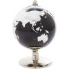 imageDeco 79 Stainless Steel Metal Globe with Silver Accents 6quot x 6quot x 8quot BlackBlack