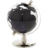 imageDeco 79 Stainless Steel Metal Globe with Silver Accents 6quot x 6quot x 8quot BlackBlack