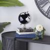 imageDeco 79 Stainless Steel Metal Globe with Silver Accents 6quot x 6quot x 8quot BlackBlack