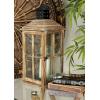imageDeco 79 Wood Lighthouse Style Decorative Candle Lantern with Black Ring Handle 23quot x 9quot x 9quot BrownBrown