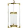imageThe Novogratz Stainless Steel Decorative Candle Lantern with Acrylic Accents 11quot x 11quot x 23quot Gold11 x 11 x 23