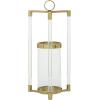 imageThe Novogratz Stainless Steel Decorative Candle Lantern with Acrylic Accents 11quot x 11quot x 23quot Gold11 x 11 x 23