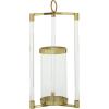 imageThe Novogratz Stainless Steel Decorative Candle Lantern with Acrylic Accents 11quot x 11quot x 23quot Gold11 x 11 x 23