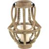 imageDeco 79 Farmhouse Recycled Wood Candle Lantern 10quot x 10quot x 16quot Beige Black Clear