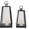 imageDeco 79 Metal Indoor Outdoor Candle Lantern Decorative Lantern Candle Holder Lantern 8quot x 8quot x 16quot Black27  22H