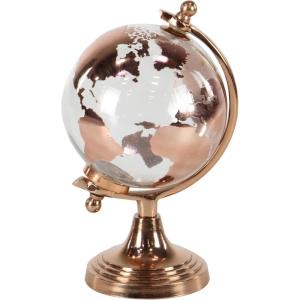 imageDeco 79 Aluminum Globe with Tiered Base 7quot x 6quot x 11quot CopperCopper