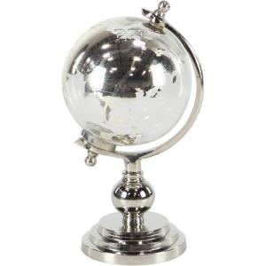 imageDeco 79 Aluminum Globe with Tiered Base 7quot x 6quot x 11quot CopperSilver