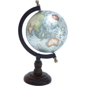 imageDeco 79 Aluminum Metal Globe 9quot x 8quot x 16quot CopperBrown