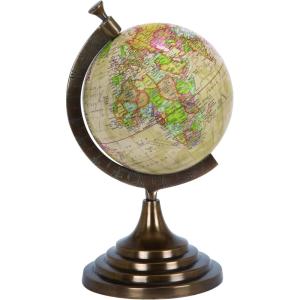 imageDeco 79 Aluminum Metal Globe 9quot x 8quot x 16quot CopperCopper