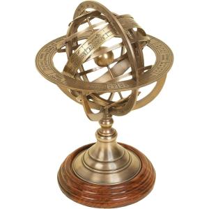 imageDeco 79 Brass Metal Compass Armillary Globe 11quot x 8quot x 8quot Gold