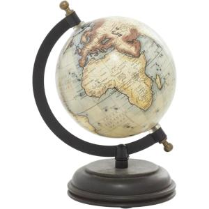 imageDeco 79 Mango Wood Globe 6quot x 5quot x 9quot BlackCream