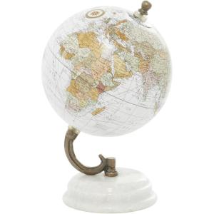 imageDeco 79 Modern Plastic Globe with Marble Base 5quot x 5quot x 8quot BlackWhite