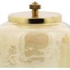 imageCosmoLiving by Cosmopolitan Glass Decorative Jars with Metal Lids Set of 2 4quot 5quotH Gold