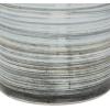 imageDeco 79 Ceramic Living Room Decorative Jars Striped Decorative Container Set of 2 Jar with Lid 13quot 10quotH Gray