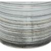 imageDeco 79 Ceramic Living Room Decorative Jars Striped Decorative Container Set of 2 Jar with Lid 13quot 10quotH Gray