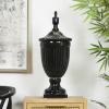 imageDeco 79 Ceramic Living Room Decorative Jars Tall Fluted Urn Decorative Container with Lid Jar with Lid 12quot x 12quot x 32quot WhiteBlack