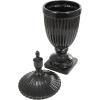 imageDeco 79 Ceramic Living Room Decorative Jars Tall Fluted Urn Decorative Container with Lid Jar with Lid 12quot x 12quot x 32quot WhiteBlack