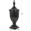 imageDeco 79 Ceramic Living Room Decorative Jars Tall Fluted Urn Decorative Container with Lid Jar with Lid 12quot x 12quot x 32quot WhiteBlack