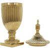 imageDeco 79 Ceramic Living Room Decorative Jars Tall Fluted Urn Decorative Container with Lid Jar with Lid 12quot x 12quot x 32quot WhiteGold