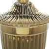 imageDeco 79 Ceramic Living Room Decorative Jars Tall Fluted Urn Decorative Container with Lid Jar with Lid 12quot x 12quot x 32quot WhiteGold