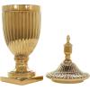 imageDeco 79 Ceramic Living Room Decorative Jars Tall Fluted Urn Decorative Container with Lid Jar with Lid 12quot x 12quot x 32quot WhiteGold